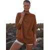 image:imageANRABESS Women Quarter Zip Oversized Casual Loose Rib Knit Cozy Pullover Sweaters Top 2025 Fall Fashion Outfits ClothesCaramel