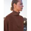 image:imageANRABESS Women Quarter Zip Oversized Casual Loose Rib Knit Cozy Pullover Sweaters Top 2025 Fall Fashion Outfits ClothesCoffee  Burnt Brown