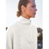 image:imageANRABESS Women Quarter Zip Oversized Casual Loose Rib Knit Cozy Pullover Sweaters Top 2025 Fall Fashion Outfits ClothesCream  White