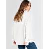 image:imageANRABESS Women Quarter Zip Oversized Casual Loose Rib Knit Cozy Pullover Sweaters Top 2025 Fall Fashion Outfits ClothesCream  White