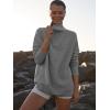 image:imageANRABESS Women Quarter Zip Oversized Casual Loose Rib Knit Cozy Pullover Sweaters Top 2025 Fall Fashion Outfits ClothesDark Grey