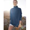 image:imageANRABESS Women Quarter Zip Oversized Casual Loose Rib Knit Cozy Pullover Sweaters Top 2025 Fall Fashion Outfits ClothesDusty Deep Blue