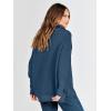 image:imageANRABESS Women Quarter Zip Oversized Casual Loose Rib Knit Cozy Pullover Sweaters Top 2025 Fall Fashion Outfits ClothesDusty Deep Blue