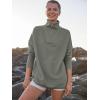 image:imageANRABESS Women Quarter Zip Oversized Casual Loose Rib Knit Cozy Pullover Sweaters Top 2025 Fall Fashion Outfits ClothesGrass Green