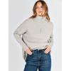 image:imageANRABESS Women Quarter Zip Oversized Casual Loose Rib Knit Cozy Pullover Sweaters Top 2025 Fall Fashion Outfits ClothesGray