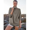 image:imageANRABESS Women Quarter Zip Oversized Casual Loose Rib Knit Cozy Pullover Sweaters Top 2025 Fall Fashion Outfits ClothesGray Khaki