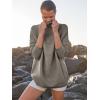 image:imageANRABESS Women Quarter Zip Oversized Casual Loose Rib Knit Cozy Pullover Sweaters Top 2025 Fall Fashion Outfits ClothesGray Khaki