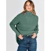 image:imageANRABESS Women Quarter Zip Oversized Casual Loose Rib Knit Cozy Pullover Sweaters Top 2025 Fall Fashion Outfits ClothesGreen