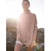 image:imageANRABESS Women Quarter Zip Oversized Casual Loose Rib Knit Cozy Pullover Sweaters Top 2025 Fall Fashion Outfits ClothesKhaki  Peach Brown
