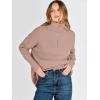 image:imageANRABESS Women Quarter Zip Oversized Casual Loose Rib Knit Cozy Pullover Sweaters Top 2025 Fall Fashion Outfits ClothesKhaki  Peach Brown