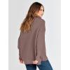 image:imageANRABESS Women Quarter Zip Oversized Casual Loose Rib Knit Cozy Pullover Sweaters Top 2025 Fall Fashion Outfits ClothesNutmeg