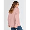 image:imageANRABESS Women Quarter Zip Oversized Casual Loose Rib Knit Cozy Pullover Sweaters Top 2025 Fall Fashion Outfits ClothesPink