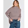 image:imageANRABESS Women Quarter Zip Oversized Casual Loose Rib Knit Cozy Pullover Sweaters Top 2025 Fall Fashion Outfits ClothesRed Apricot