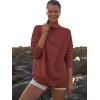 image:imageANRABESS Women Quarter Zip Oversized Casual Loose Rib Knit Cozy Pullover Sweaters Top 2025 Fall Fashion Outfits ClothesRust