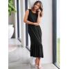 image:imageANRABESS Women Summer Casual Sleeveless Crewneck Sundress Aline Flowy Tiered Maxi Long Beach Dress Vacation OutfitsBlack