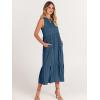 image:imageANRABESS Women Summer Casual Sleeveless Crewneck Sundress Aline Flowy Tiered Maxi Long Beach Dress Vacation OutfitsBlue