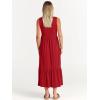 image:imageANRABESS Women Summer Casual Sleeveless Crewneck Sundress Aline Flowy Tiered Maxi Long Beach Dress Vacation OutfitsBright Red
