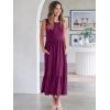image:imageANRABESS Women Summer Casual Sleeveless Crewneck Sundress Aline Flowy Tiered Maxi Long Beach Dress Vacation OutfitsDark Purple