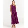 image:imageANRABESS Women Summer Casual Sleeveless Crewneck Sundress Aline Flowy Tiered Maxi Long Beach Dress Vacation OutfitsDark Purple