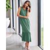 image:imageANRABESS Women Summer Casual Sleeveless Crewneck Sundress Aline Flowy Tiered Maxi Long Beach Dress Vacation OutfitsGrass