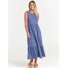 image:imageANRABESS Women Summer Casual Sleeveless Crewneck Sundress Aline Flowy Tiered Maxi Long Beach Dress Vacation OutfitsGrey Blue