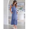 image:imageANRABESS Women Summer Casual Sleeveless Crewneck Sundress Aline Flowy Tiered Maxi Long Beach Dress Vacation OutfitsGrey Blue