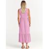 image:imageANRABESS Women Summer Casual Sleeveless Crewneck Sundress Aline Flowy Tiered Maxi Long Beach Dress Vacation OutfitsLight Pink