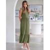 image:imageANRABESS Women Summer Casual Sleeveless Crewneck Sundress Aline Flowy Tiered Maxi Long Beach Dress Vacation OutfitsOlive