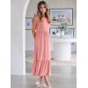 image:imageANRABESS Women Summer Casual Sleeveless Crewneck Sundress Aline Flowy Tiered Maxi Long Beach Dress Vacation OutfitsPink
