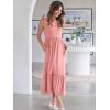 image:imageANRABESS Women Summer Casual Sleeveless Crewneck Sundress Aline Flowy Tiered Maxi Long Beach Dress Vacation OutfitsPink