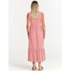 image:imageANRABESS Women Summer Casual Sleeveless Crewneck Sundress Aline Flowy Tiered Maxi Long Beach Dress Vacation OutfitsPink