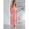 image:imageANRABESS Women Summer Casual Sleeveless Crewneck Sundress Aline Flowy Tiered Maxi Long Beach Dress Vacation OutfitsPink
