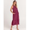image:imageANRABESS Women Summer Casual Sleeveless Crewneck Sundress Aline Flowy Tiered Maxi Long Beach Dress Vacation OutfitsPurple