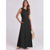 image:imageANRABESS Women Summer Casual Sleeveless Maxi Sundress Button Fit amp Flare ALine Flowy Long Dresses 2026 Beach OutfitsBlack