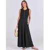 image:imageANRABESS Women Summer Casual Sleeveless Maxi Sundress Button Fit amp Flare ALine Flowy Long Dresses 2026 Beach OutfitsBlack