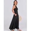 image:imageANRABESS Women Summer Casual Sleeveless Maxi Sundress Button Fit amp Flare ALine Flowy Long Dresses 2026 Beach OutfitsBlack