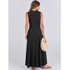 image:imageANRABESS Women Summer Casual Sleeveless Maxi Sundress Button Fit amp Flare ALine Flowy Long Dresses 2026 Beach OutfitsBlack
