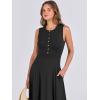 image:imageANRABESS Women Summer Casual Sleeveless Maxi Sundress Button Fit amp Flare ALine Flowy Long Dresses 2026 Beach OutfitsBlack