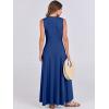 image:imageANRABESS Women Summer Casual Sleeveless Maxi Sundress Button Fit amp Flare ALine Flowy Long Dresses 2026 Beach OutfitsDeep Blue