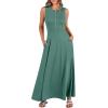 image:imageANRABESS Women Summer Casual Sleeveless Maxi Sundress Button Fit amp Flare ALine Flowy Long Dresses 2026 Beach OutfitsGrass