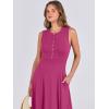 image:imageANRABESS Women Summer Casual Sleeveless Maxi Sundress Button Fit amp Flare ALine Flowy Long Dresses 2026 Beach OutfitsHot Pink