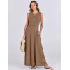 image:imageANRABESS Women Summer Casual Sleeveless Maxi Sundress Button Fit amp Flare ALine Flowy Long Dresses 2026 Beach OutfitsKhaki