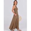 image:imageANRABESS Women Summer Casual Sleeveless Maxi Sundress Button Fit amp Flare ALine Flowy Long Dresses 2026 Beach OutfitsKhaki