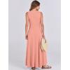 image:imageANRABESS Women Summer Casual Sleeveless Maxi Sundress Button Fit amp Flare ALine Flowy Long Dresses 2026 Beach OutfitsLight Pink