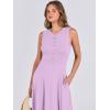 image:imageANRABESS Women Summer Casual Sleeveless Maxi Sundress Button Fit amp Flare ALine Flowy Long Dresses 2026 Beach OutfitsLight Purple