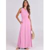 image:imageANRABESS Women Summer Casual Sleeveless Maxi Sundress Button Fit amp Flare ALine Flowy Long Dresses 2026 Beach OutfitsPink