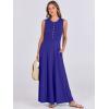 image:imageANRABESS Women Summer Casual Sleeveless Maxi Sundress Button Fit amp Flare ALine Flowy Long Dresses 2026 Beach OutfitsRoyal Blue