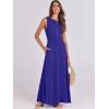 image:imageANRABESS Women Summer Casual Sleeveless Maxi Sundress Button Fit amp Flare ALine Flowy Long Dresses 2026 Beach OutfitsRoyal Blue