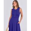 image:imageANRABESS Women Summer Casual Sleeveless Maxi Sundress Button Fit amp Flare ALine Flowy Long Dresses 2026 Beach OutfitsRoyal Blue