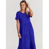 image:imageANRABESS Women Summer Maxi Dress Short Sleeve Swing Casual Asymmetric Tiered Vacation Long Beach Sundress OutfitsRoyal Blue